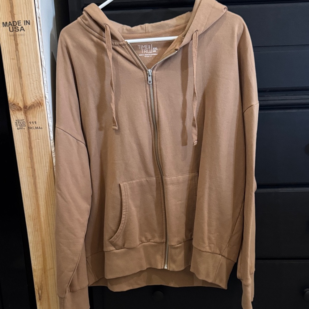 Time and Tru Brown Zip-Up Jacket